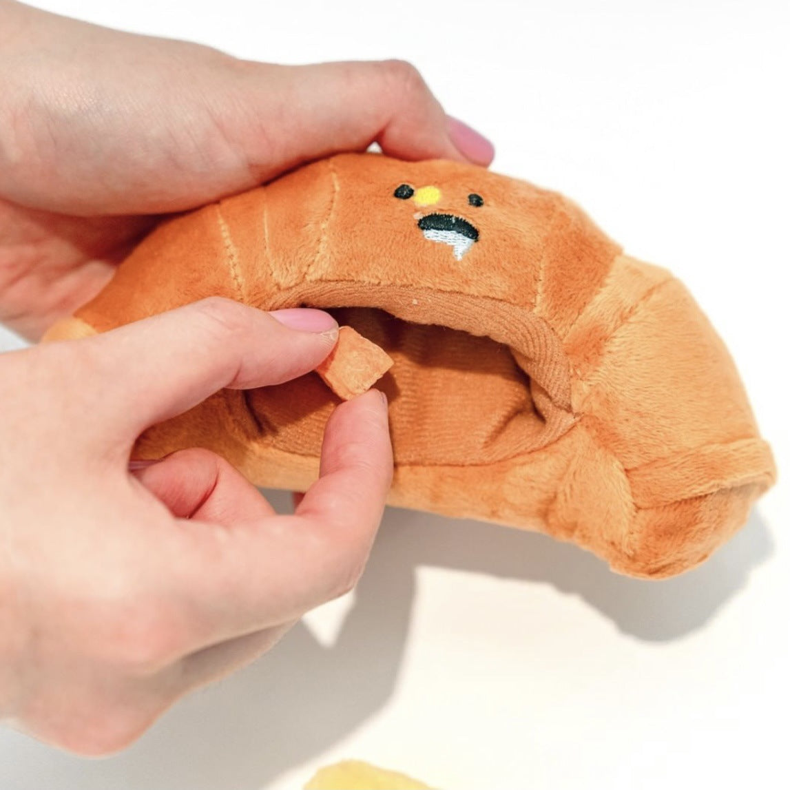 Pet Croissant Plush Toy